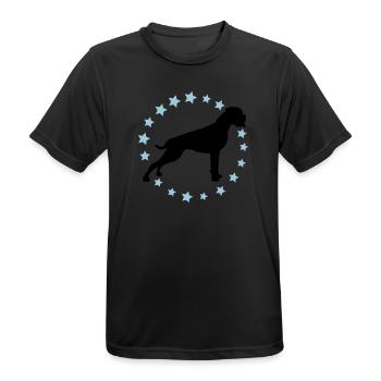 Boxer Sternenkreis 2 farb - Männer T-Shirt atmungsaktiv - Schwarz - Vorne - AI Model Male 178 light (178cm)