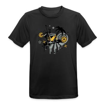 cocktail_bar - T-shirt respirant Homme - noir - Devant - AI Model Male 178 light (178cm)