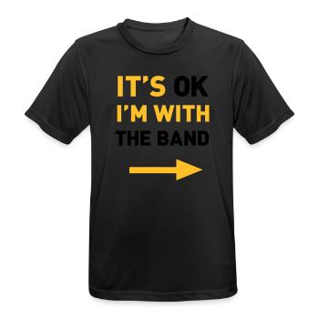 Im with the Band - Men's Breathable T-Shirt - black - Front - AI Model Male 178 light (178cm)