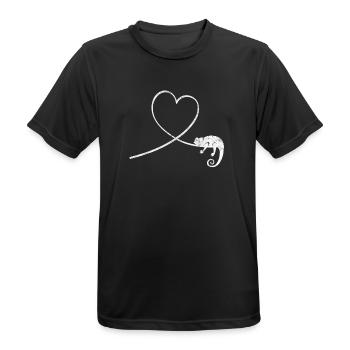 Chameleon Reptile Terrarium Pet Gift - Men's Breathable T-Shirt - black - Front - AI Model Male 178 light (178cm)