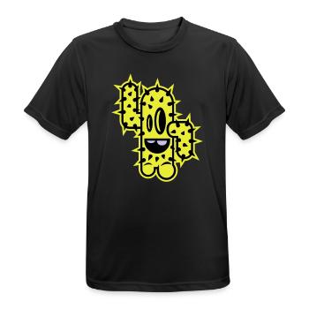cactus hauts cinq comique - T-shirt respirant Homme - noir - Devant - AI Model Male 178 light (178cm)