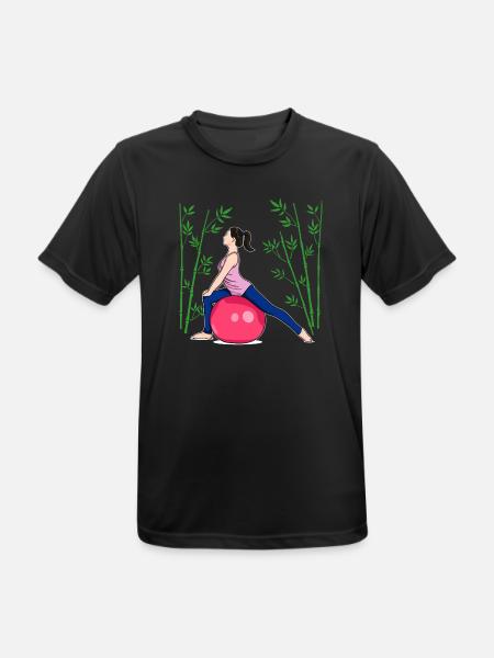 Pilates Übung Fitness Training Workout - Männer T-Shirt atmungsaktiv - Schwarz