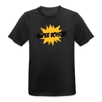 Super Voisin ! - T-shirt respirant Homme - noir - Devant - AI Model Male 178 light (178cm)