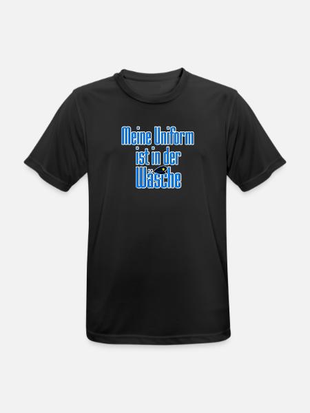 Uniform Wäsche Polizei Polizist lustig Spruch - Männer T-Shirt atmungsaktiv - Schwarz