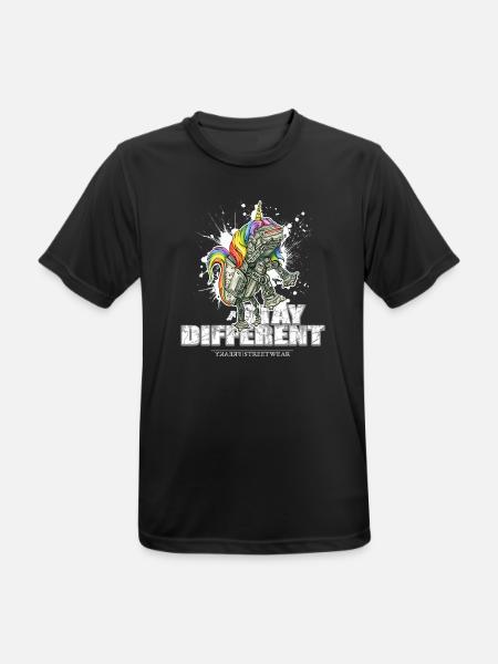 Stay Different - Imperial Unicorn - Männer T-Shirt atmungsaktiv - Schwarz