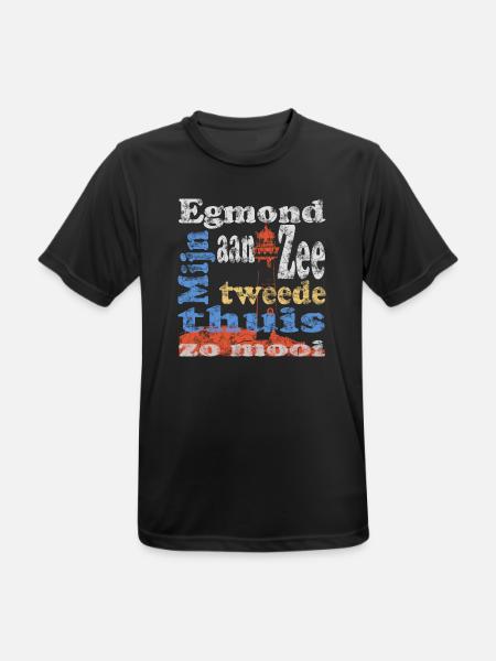 Egmond aan Zee Holland - Männer T-Shirt atmungsaktiv - Schwarz