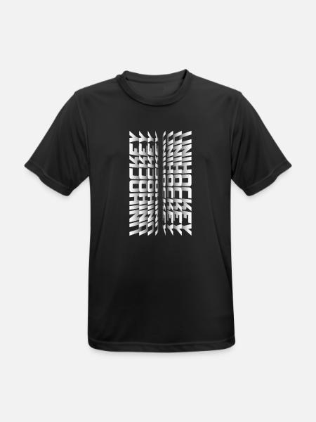 Unihockey Flipbook Typografie - Männer T-Shirt atmungsaktiv - Schwarz