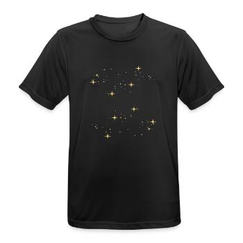 Étoiles étoiles étoiles étoiles - T-shirt respirant Homme - noir - Devant - AI Model Male 178 light (178cm)