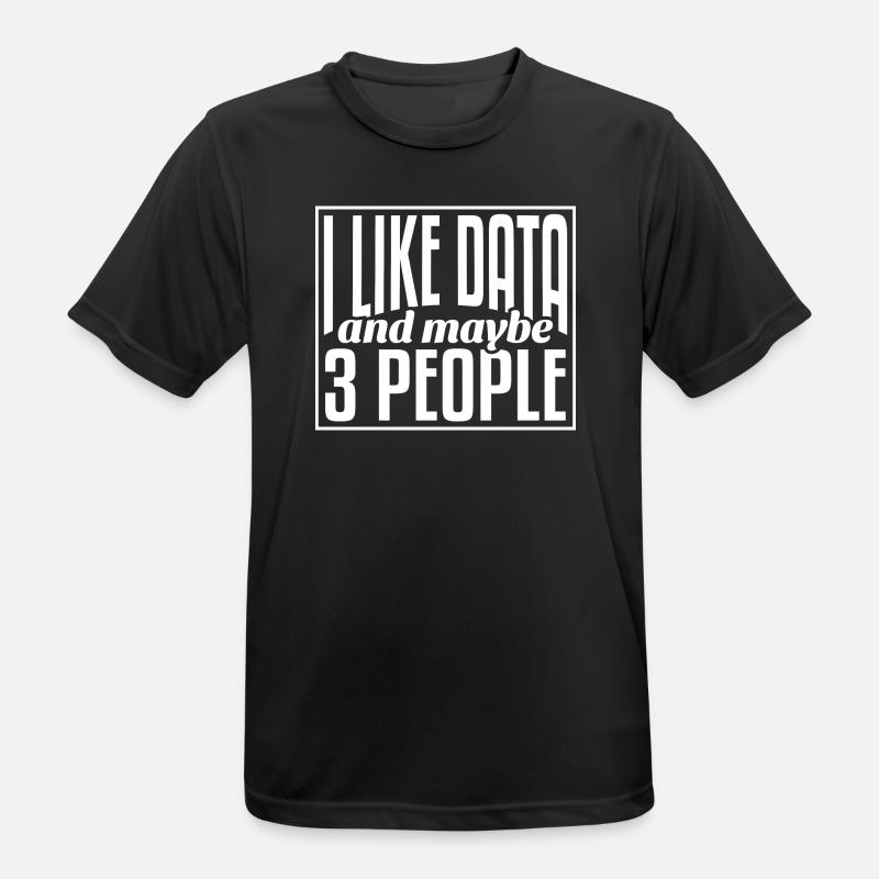 Daten Data Science Datenanalyst - Männer T-Shirt atmungsaktiv - Schwarz