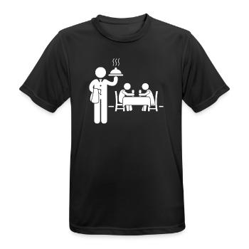 Waitress Waiter - Men's Breathable T-Shirt - black - Front - AI Model Male 178 light (178cm)