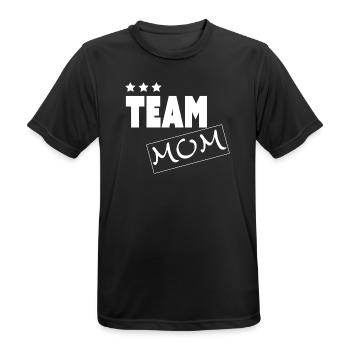 TEAM MOM - T-shirt respirant Homme - noir - Devant - AI Model Male 178 light (178cm)