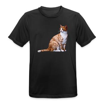 Katze Katzen Katze Cat Cats - Men's Breathable T-Shirt - black - Front - AI Model Male 178 light (178cm)