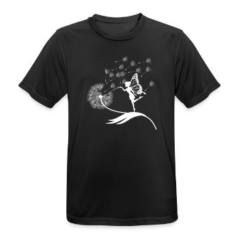 Papillons design puste fleurs prairie coeurs fées - T-shirt respirant Homme - noir - Devant - AI Model Male 178 light (178cm)