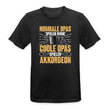 Akkordeon - Männer T-Shirt atmungsaktiv - Schwarz - Vorne - AI Model Male 178 light (178cm)