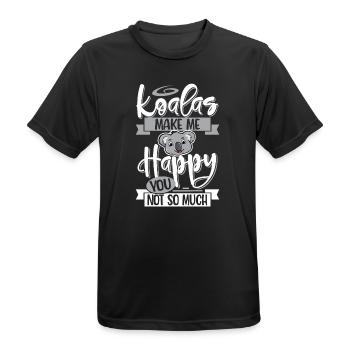 koala - Men's Breathable T-Shirt - black - Front - AI Model Male 178 light (178cm)