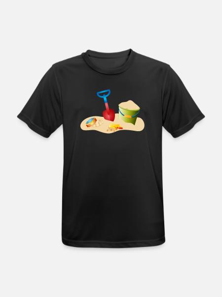 Sand Spielzeug am Strand oder im Sandkasten - Männer T-Shirt atmungsaktiv - Schwarz