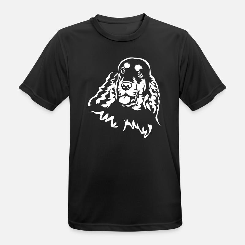 Cocker Spaniel Head "Black Edition" - Men's Breathable T-Shirt - black