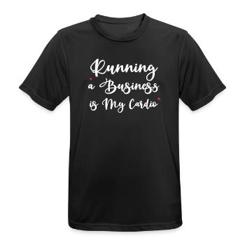 Ein Unternehmen zu führen ist mein Cardio - Männer T-Shirt atmungsaktiv - Schwarz - Vorne - AI Model Male 178 light (178cm)