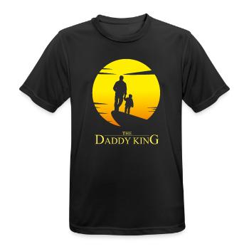 The Daddy King - Daddy Parody Humor - Men's Breathable T-Shirt - black - Front - AI Model Male 178 light (178cm)