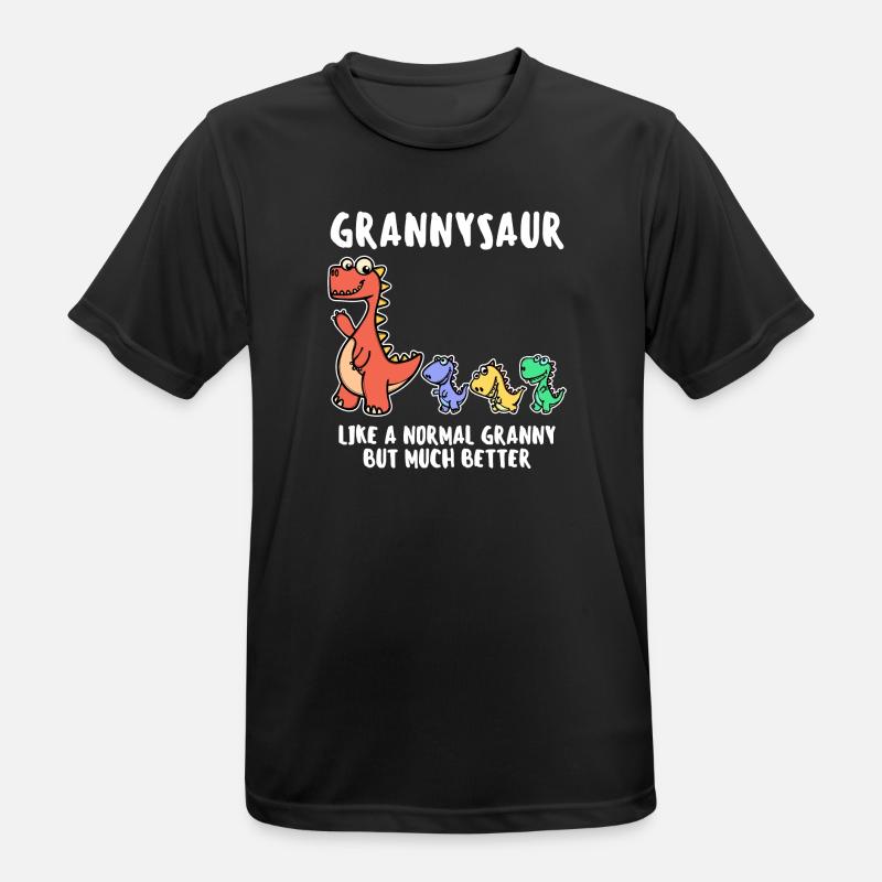 Oma Cool Statement Großmutter Dinosaurier - Männer T-Shirt atmungsaktiv - Schwarz