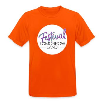 Tomorrowland Festival - T-shirt respirant Homme - orange néon - Devant - AI Model Male 185 dark (185cm)