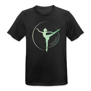 Nathalie Tanz Shirt - Männer T-Shirt atmungsaktiv - Schwarz - Vorne - AI Model Male 178 light (178cm)