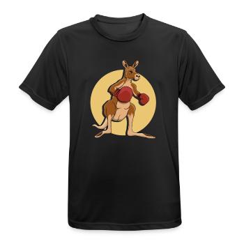 Kangaroo boxer - Men's Breathable T-Shirt - black - Front - AI Model Male 178 light (178cm)