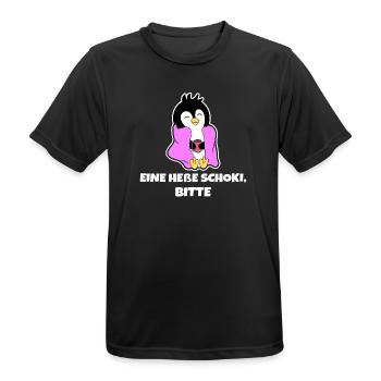 Kalt Pinguin Vogel Tier Statement Südpol Seevogel - Männer T-Shirt atmungsaktiv - Schwarz - Vorne - AI Model Male 178 light (178cm)