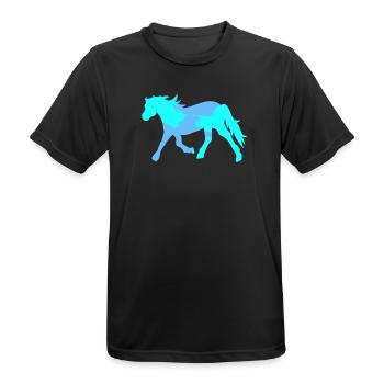 Cool Pferde Pferdenarr Islandpferde Pferdeliebe - Männer T-Shirt atmungsaktiv - Schwarz - Vorne - AI Model Male 178 light (178cm)