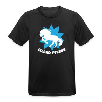 Islandpferde Tölt Galopp Trab Pferde Spruch Pferde - Männer T-Shirt atmungsaktiv - Schwarz - Vorne - AI Model Male 178 light (178cm)