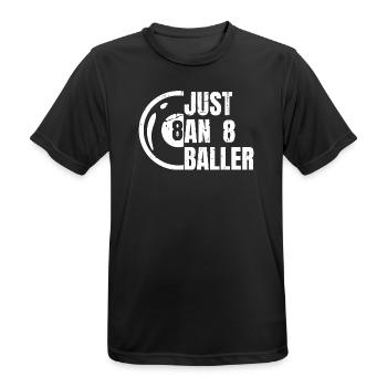 8 Ball Billard Spieler - Männer T-Shirt atmungsaktiv - Schwarz - Vorne - AI Model Male 178 light (178cm)