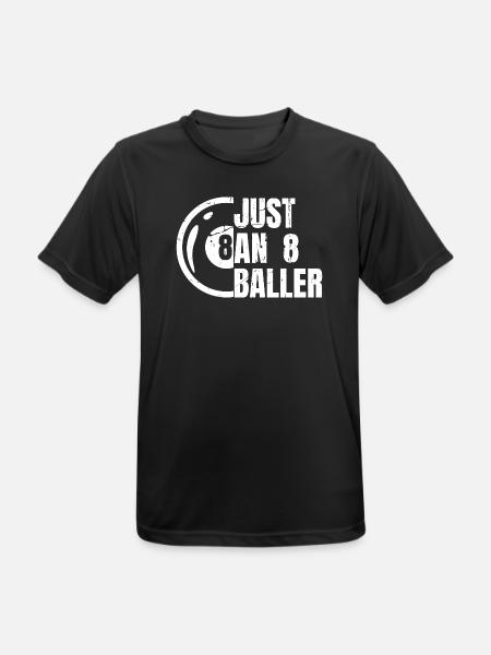 8 joueurs de billard - T-shirt respirant Homme - noir