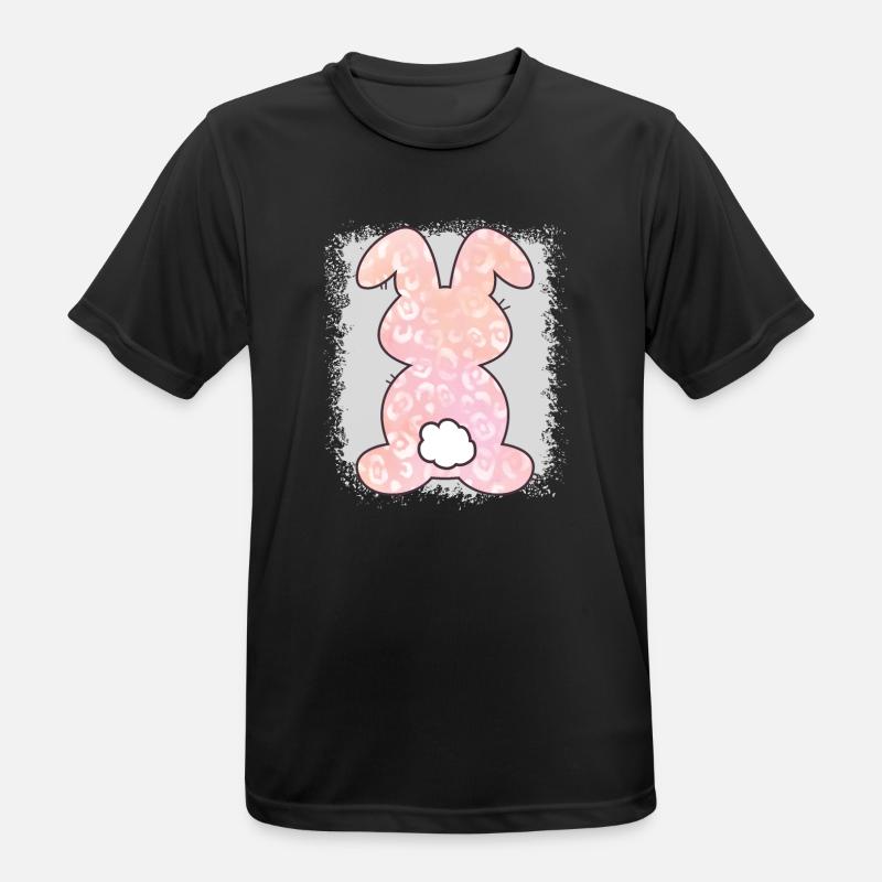 Leopard Print Bleached Easter - Men's Breathable T-Shirt - black