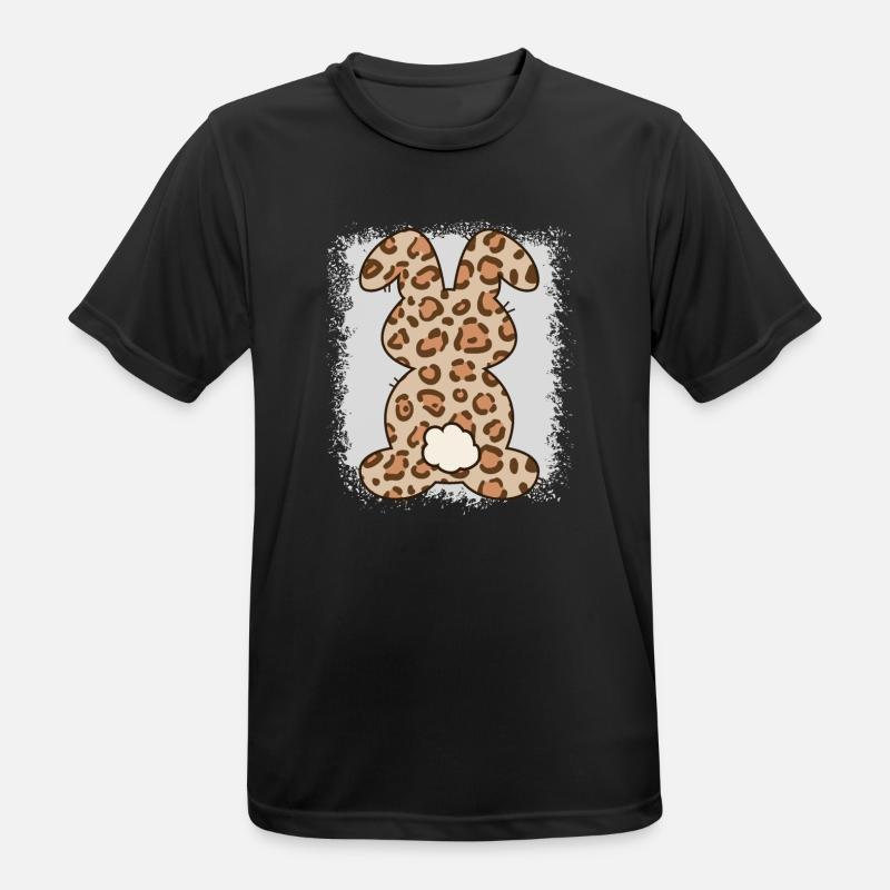 Leopard Print Bleached Easter - Men's Breathable T-Shirt - black