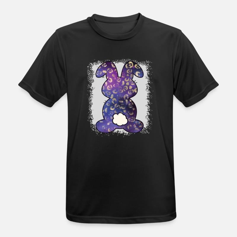 Leopard Print Bleached Easter - Men's Breathable T-Shirt - black