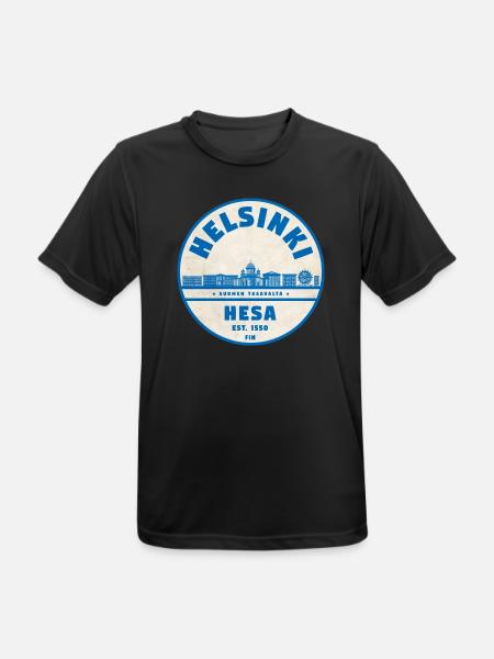 Helsinki Skyline Emblem 1550 - Men's Breathable T-Shirt - black