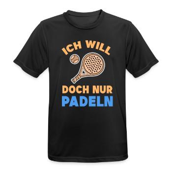 Déclaration du tournoi de raquette du joueur Balles de sport - T-shirt respirant Homme - noir - Devant - AI Model Male 178 light (178cm)