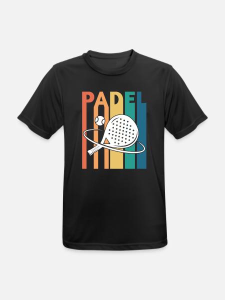 Padel Tennis Retro Vintage - Männer T-Shirt atmungsaktiv - Schwarz