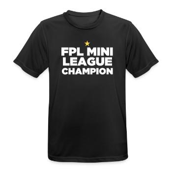 FPL League Champion (1 Star) - Men's Breathable T-Shirt - black - Front - AI Model Male 178 light (178cm)