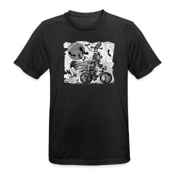 gothic cyclist - Men's Breathable T-Shirt - black - Front - AI Model Male 178 light (178cm)