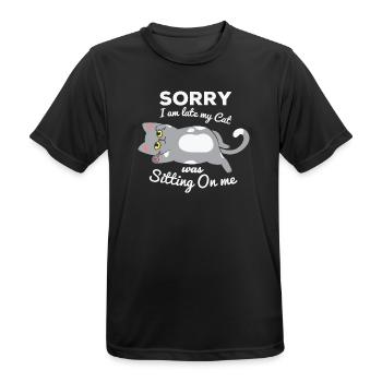 pas du matin, être en retard, rater le réveil - T-shirt respirant Homme - noir - Devant - AI Model Male 178 light (178cm)