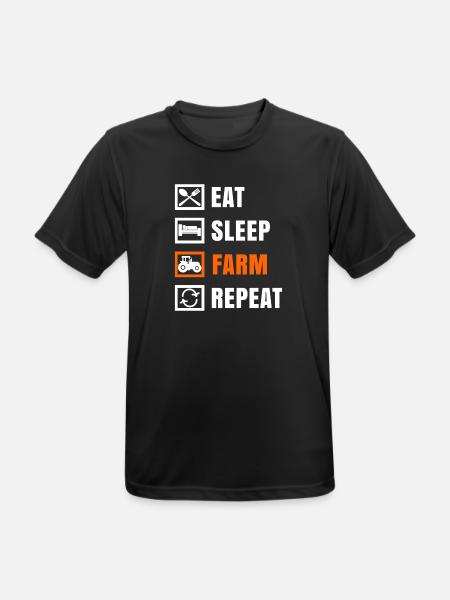 Traktor Landmaschinen Bauernhof Spruch Feld Bauer - Männer T-Shirt atmungsaktiv - Schwarz