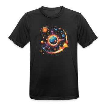 Big Bang - Men's Breathable T-Shirt - black - Front - AI Model Male 178 light (178cm)