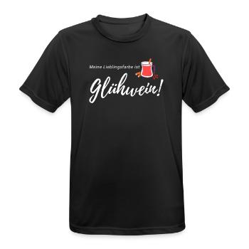 Meine Lieblingsfarbe Glühwein - Männer T-Shirt atmungsaktiv - Schwarz - Vorne - AI Model Male 178 light (178cm)