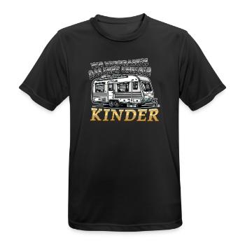Das Erbe unserer Kinder Lustiger Spruch Wohnwagen - Männer T-Shirt atmungsaktiv - Schwarz - Vorne - AI Model Male 178 light (178cm)