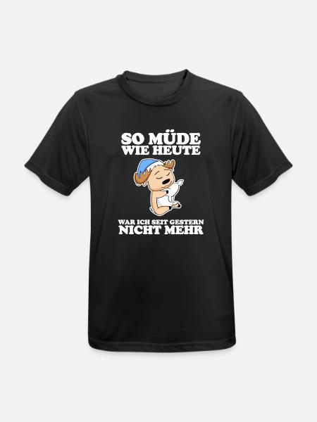 Müde Spruch lustig Schlafen Ausschlafen - Elch - Männer T-Shirt atmungsaktiv - Schwarz