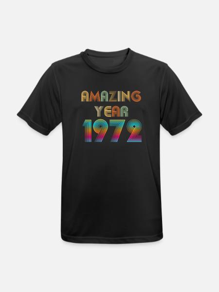 Amazing YEAR 1972 - Men's Breathable T-Shirt - black