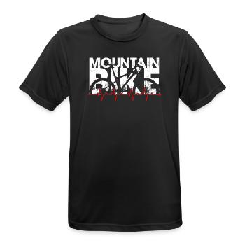 Rythme du VTT - T-shirt respirant Homme - noir - Devant - AI Model Male 178 light (178cm)