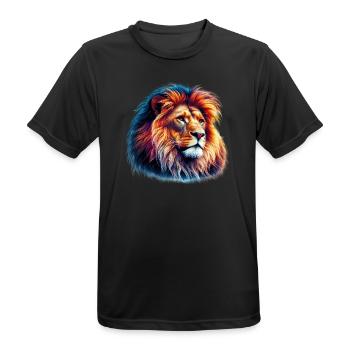 Lion - Men's Breathable T-Shirt - black - Front - AI Model Male 178 light (178cm)