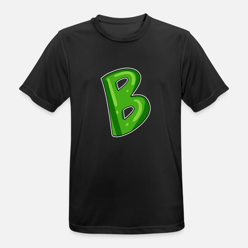 point B - initial point B - Men's Breathable T-Shirt - black